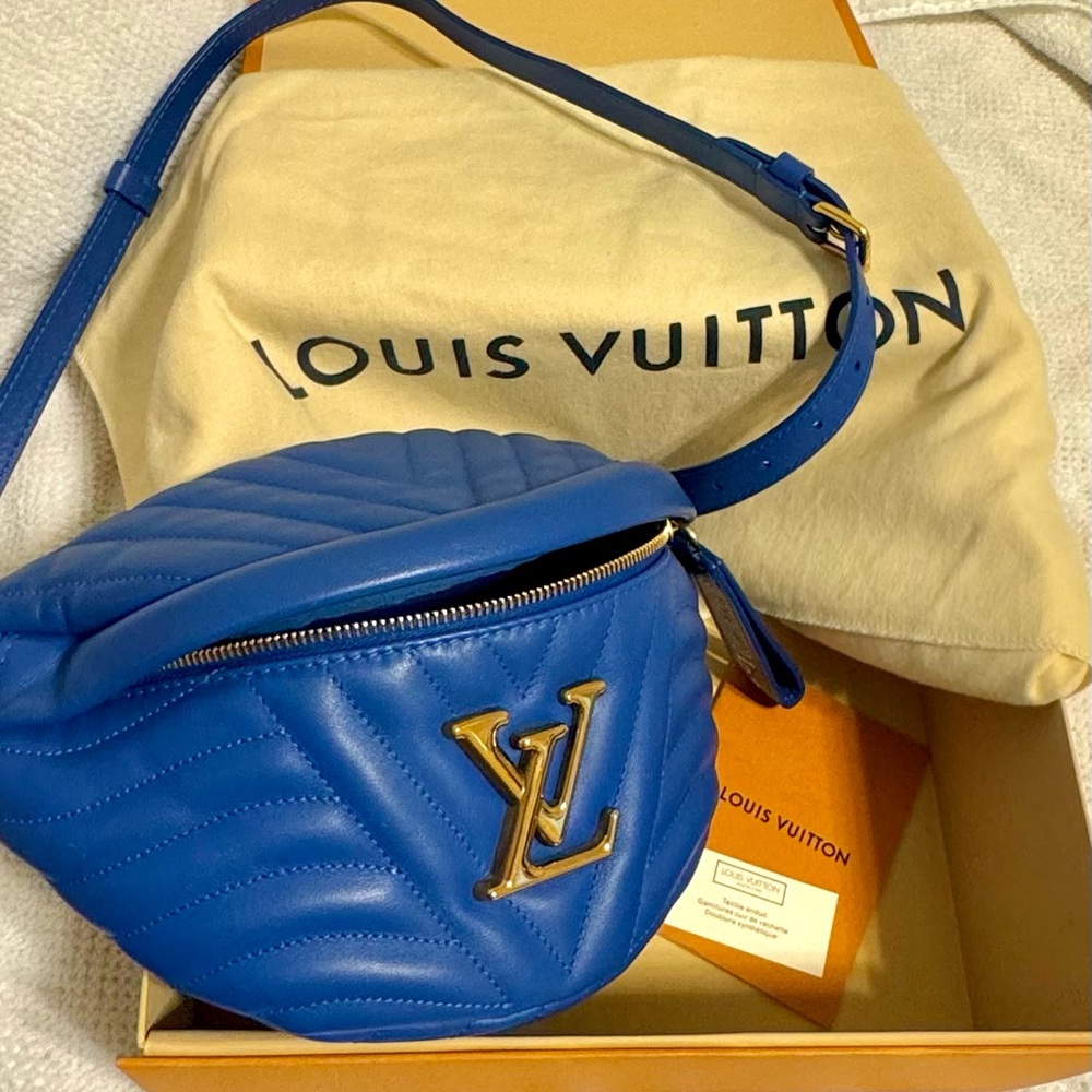 SOLD    Louis Vuitton New Wave Bumbag Blue Neon
